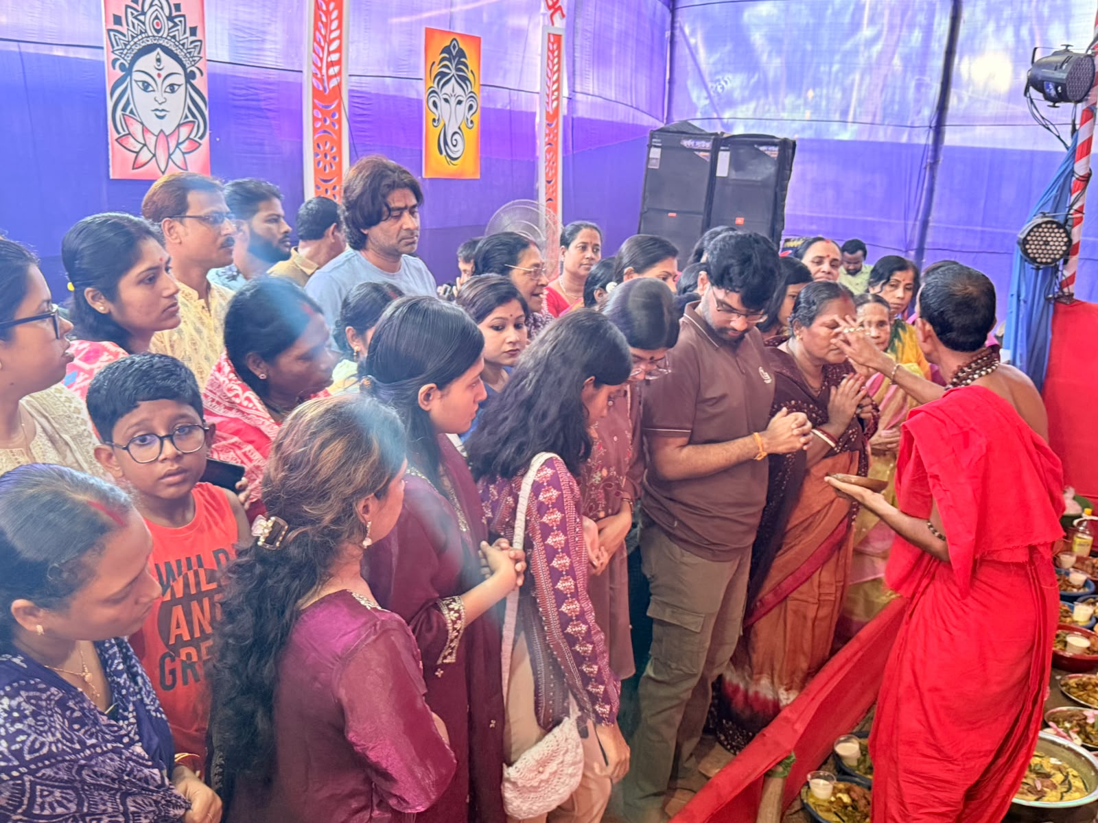 শ্রীমঙ্গলে মাস্টারপাড়া পূজা সংসদের ৪৩তম দুর্গোৎসবে বিদায়ী সুর