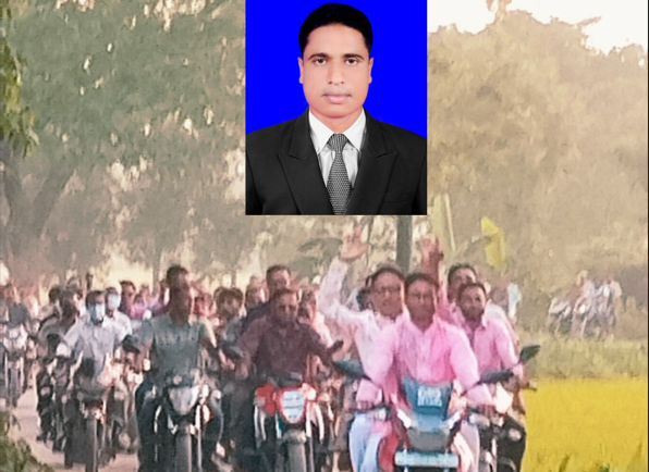 নওপাড়ার বিভিন্ন পূজা মণ্ডপ পরিদর্শন করলেন চেয়ারম্যান প্রার্থী মাইন উদ্দিন