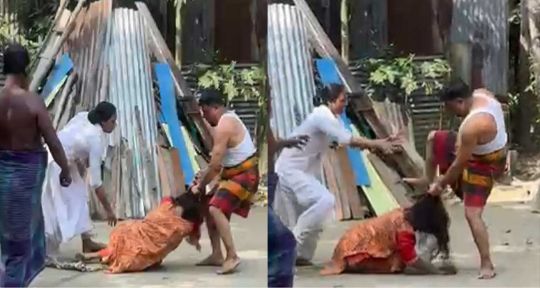 ঋণের টাকা নিয়ে ভাবিকে চুলের মুঠি ধরে পেটাচ্ছেন দেবর